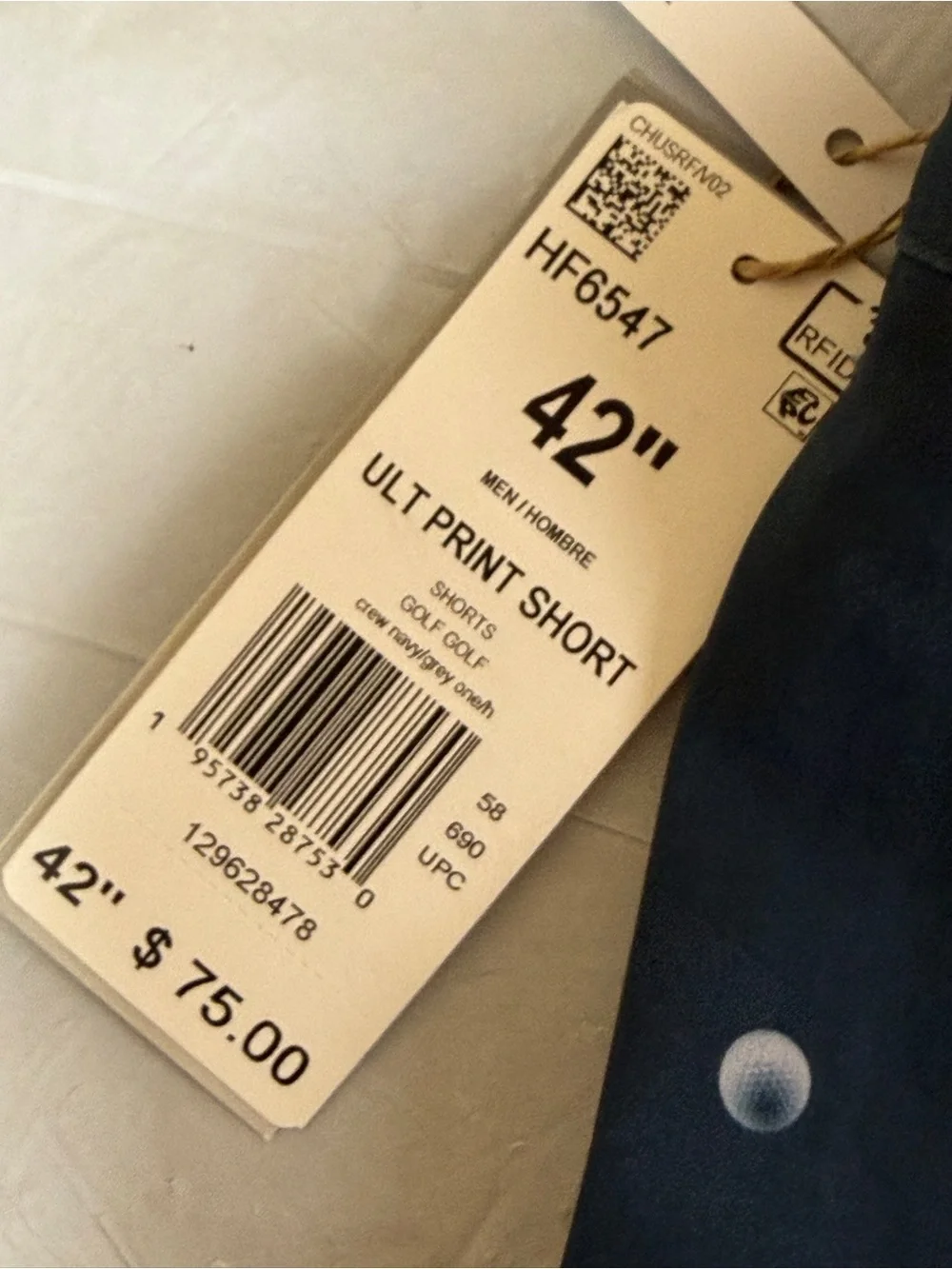 adidas Navy Blue Golf Ball‎ Print Flat Front Men's Shorts